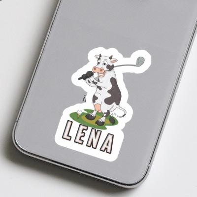 Lena Sticker Golf Cow Notebook Image