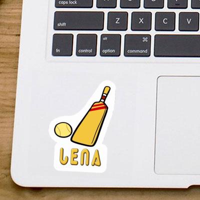 Lena Sticker Cricket Bat Laptop Image