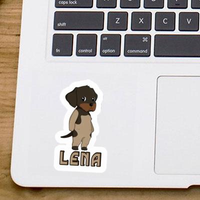 Sticker Lena German Wirehaired Pointer Gift package Image