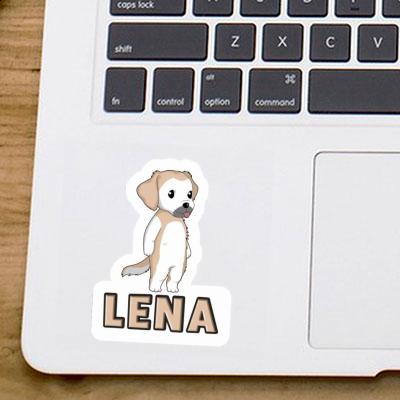 Lena Sticker Golden Retriever Laptop Image