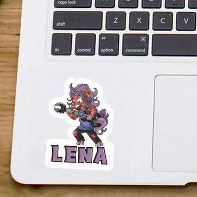 Sticker Rockendes Einhorn Lena Laptop Image