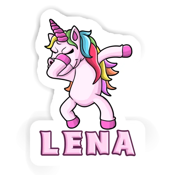 Sticker Dabbing Unicorn Lena Notebook Image