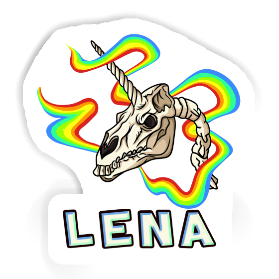 Lena Sticker Unicorn Skull Laptop Image