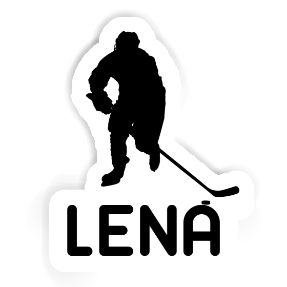 Lena Autocollant Joueur de hockey Notebook Image