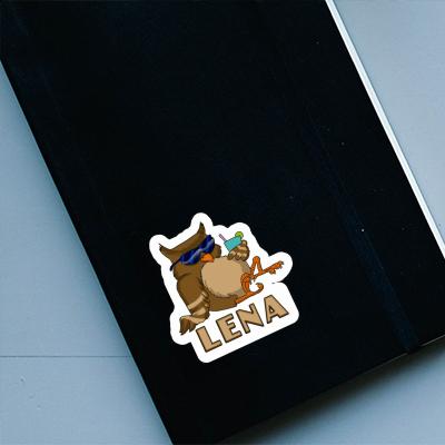 Cool Owl Sticker Lena Laptop Image