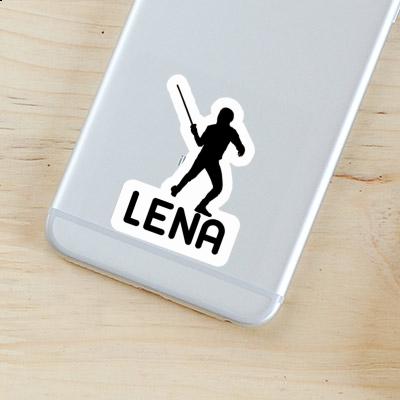 Lena Sticker Fencer Laptop Image