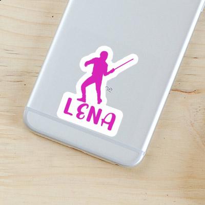 Lena Sticker Fencer Notebook Image