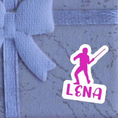 Lena Sticker Fencer Laptop Image