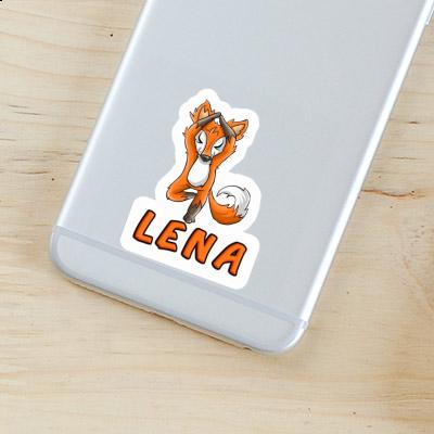 Sticker Lena Yoga Fox Laptop Image