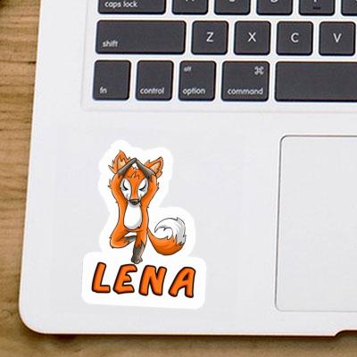 Yoga Renard Autocollant Lena Laptop Image