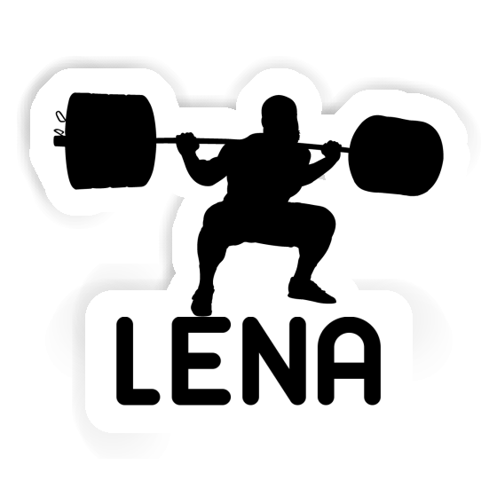 Sticker Lena Weightlifter Notebook Image