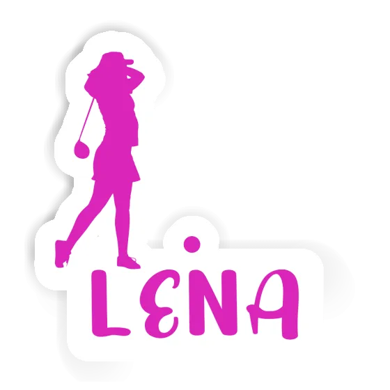 Lena Sticker Golfer Notebook Image