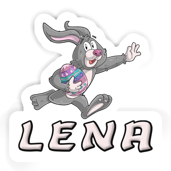 Rugby rabbit Sticker Lena Laptop Image