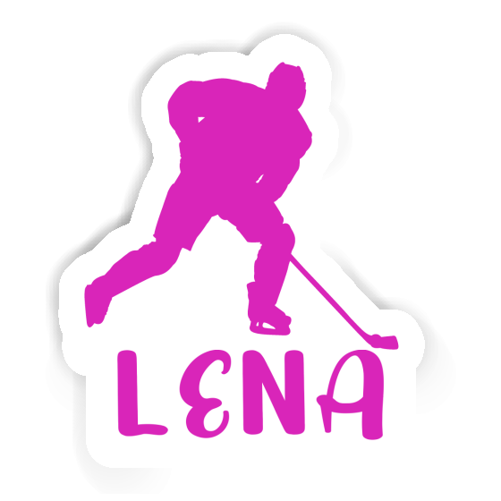 Lena Sticker Hockey Player Notebook Image