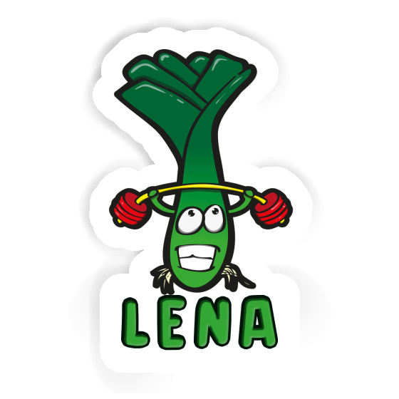 Weight Lifter Sticker Lena Laptop Image