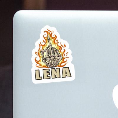 Sticker Lena Middlefinger Laptop Image