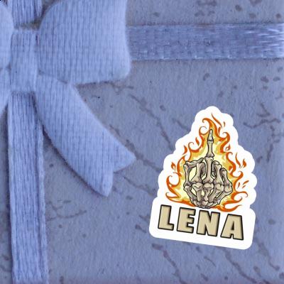 Sticker Lena Middlefinger Laptop Image