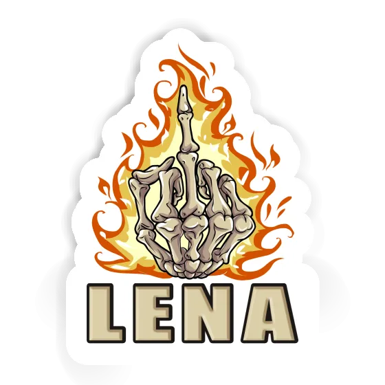 Sticker Lena Middlefinger Notebook Image