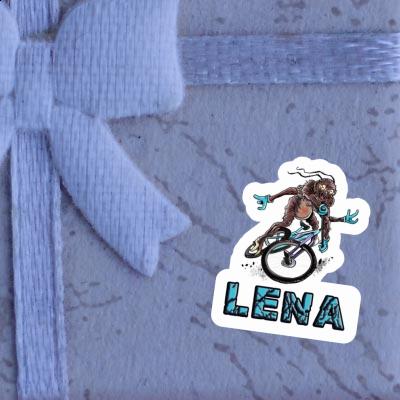 Lena Sticker Mountainbiker Laptop Image