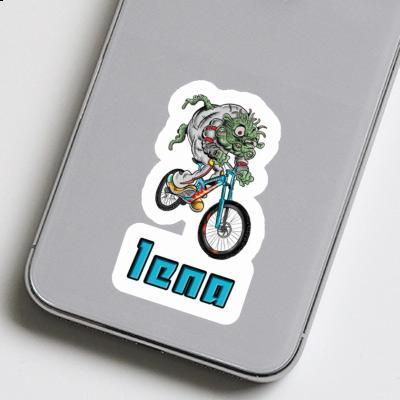 Downhill-Biker Sticker Lena Notebook Image