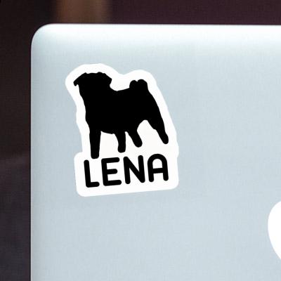 Lena Sticker Pug Laptop Image