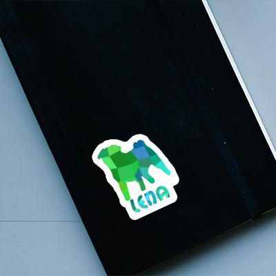 Lena Sticker Pug Laptop Image