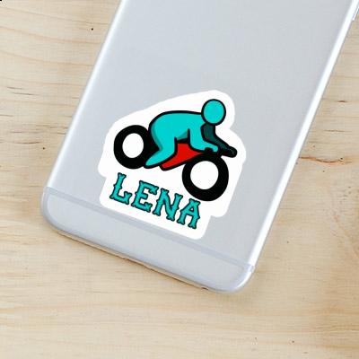 Sticker Motorradfahrer Lena Notebook Image