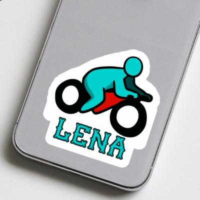 Motorbike Driver Sticker Lena Notebook Image