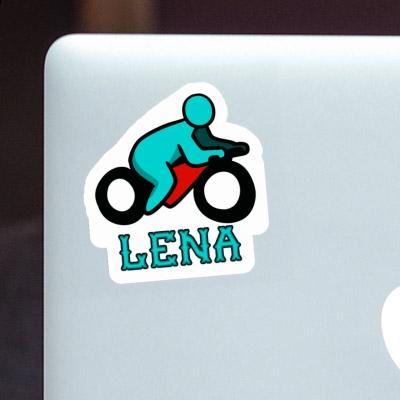 Sticker Motorradfahrer Lena Notebook Image