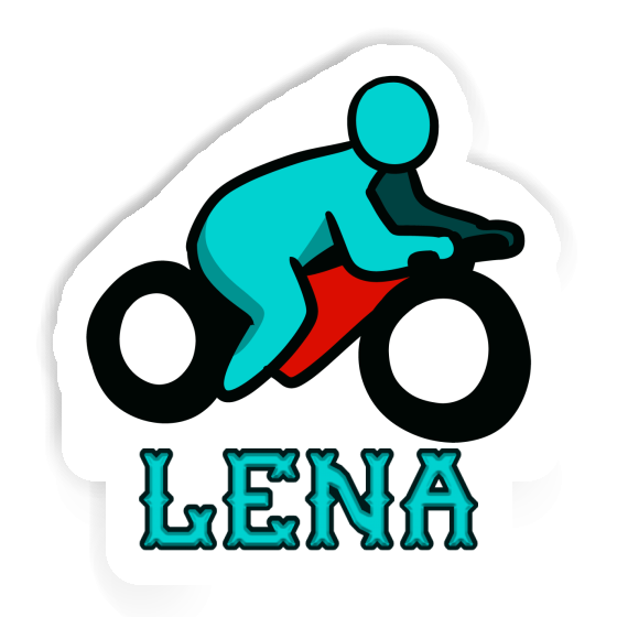 Motorbike Driver Sticker Lena Image