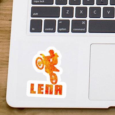 Lena Sticker Motocross Jumper Laptop Image