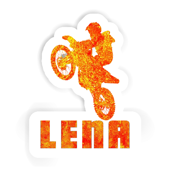 Sticker Lena Motocross Rider Laptop Image