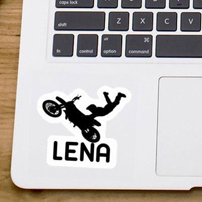 Sticker Lena Motocross-Fahrer Notebook Image