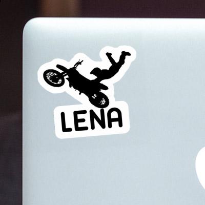 Sticker Lena Motocross-Fahrer Laptop Image