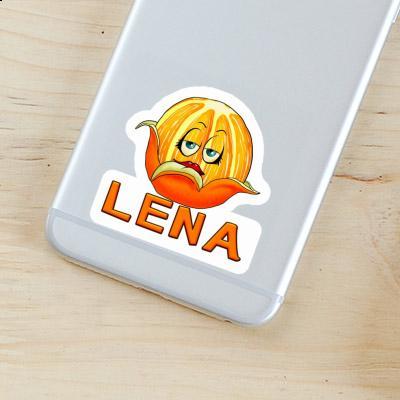 Lena Sticker Orange Notebook Image