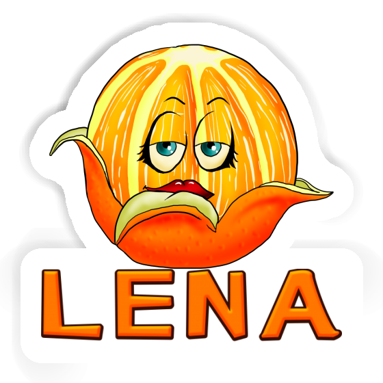 Lena Sticker Orange Notebook Image