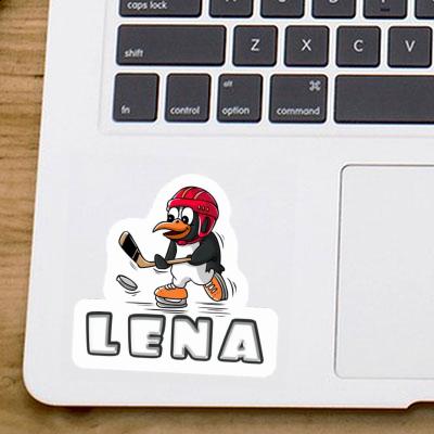 Lena Sticker Ice Hockey Penguin Laptop Image