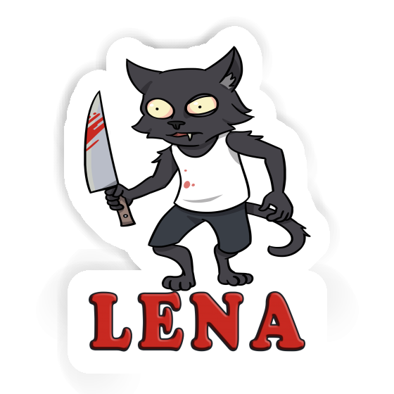 Psycho-Katze Sticker Lena Notebook Image