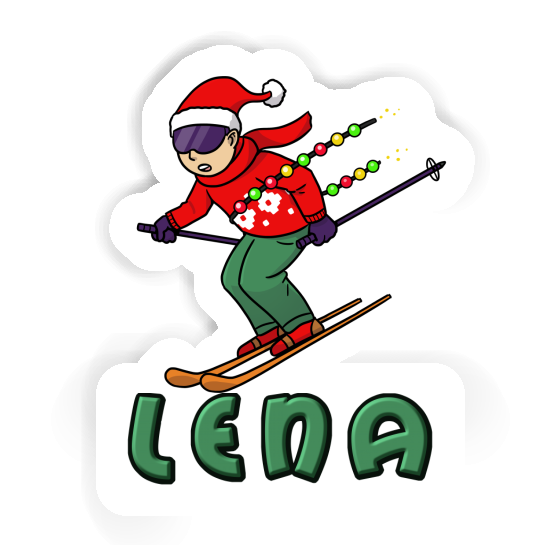 Lena Aufkleber Weihnachtsskifahrer Image