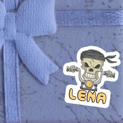 Sticker Motorbike Rider Lena Notebook Image