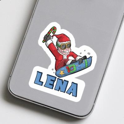 Lena Sticker Snowboarder Notebook Image