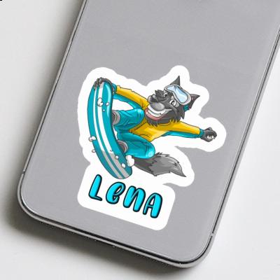 Sticker Snowboarder Lena Laptop Image