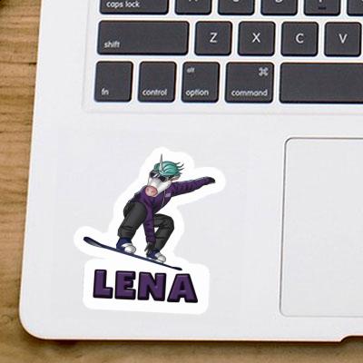 Sticker Snowboarder Lena Notebook Image