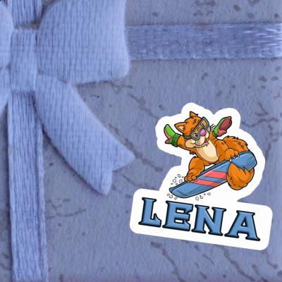 Lena Autocollant Snowboardeuse Notebook Image