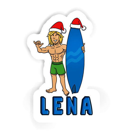 Sticker Lena Weihnachtssurfer Laptop Image