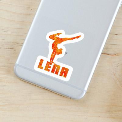 Lena Sticker Yoga Woman Laptop Image