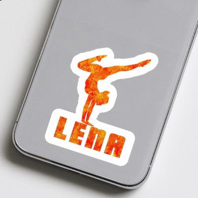 Lena Sticker Yoga Woman Laptop Image