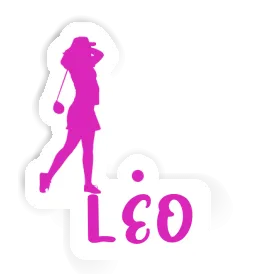Leo Sticker Golfer Image