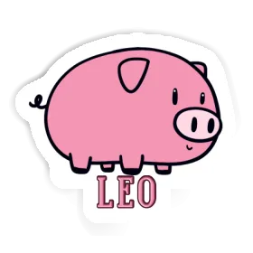 Cochon Autocollant Leo Image
