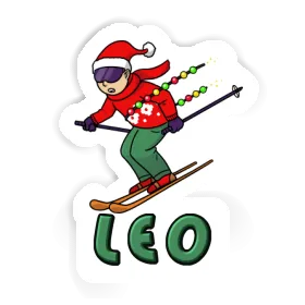 Aufkleber Léo Weihnachtsskifahrer Image